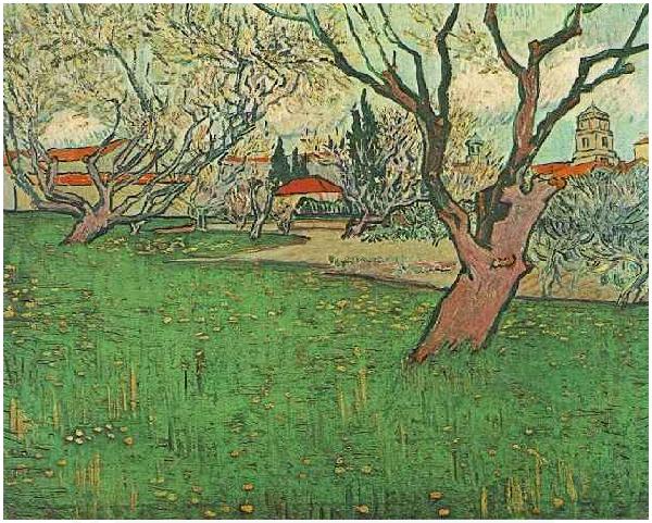 Vincent Van Gogh View of Arles with flowering trees oil painting picture